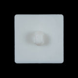 White Square Bevel Cut Button - 44L/28mm