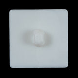 White Square Bevel Cut Button - 50L/32mm