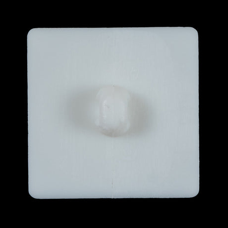 White Square Bevel Cut Button - 50L/32mm