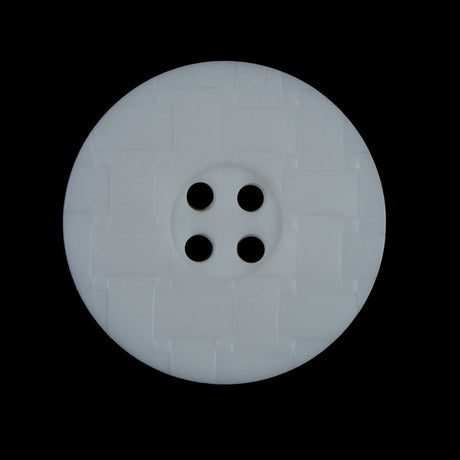 White Textured 4-Hole Button - 45L/28mm
