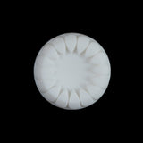 White Petal Bordered Shank-Back Button - 36L/23mm