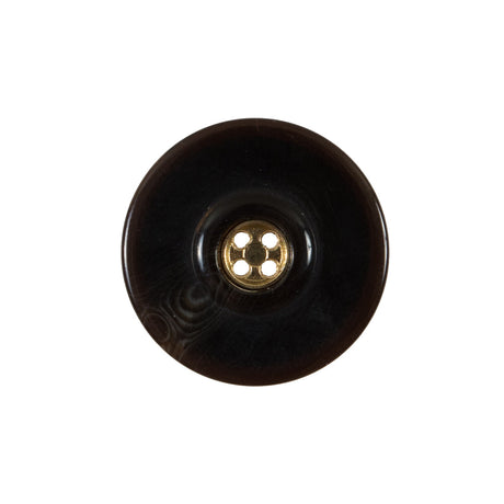 Black and Gold Concaving Plastic Button - 36L/23mm