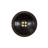 Black and Gold Concaving Plastic Button - 36L/23mm
