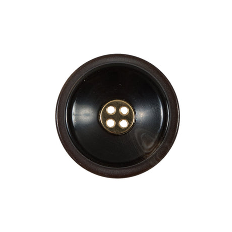 Black and Gold Concaving Plastic Button - 36L/23mm