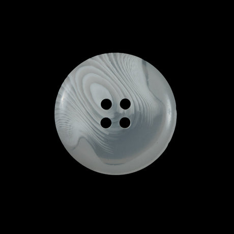 White Translucent Domed Plastic Button - 36L/23mm