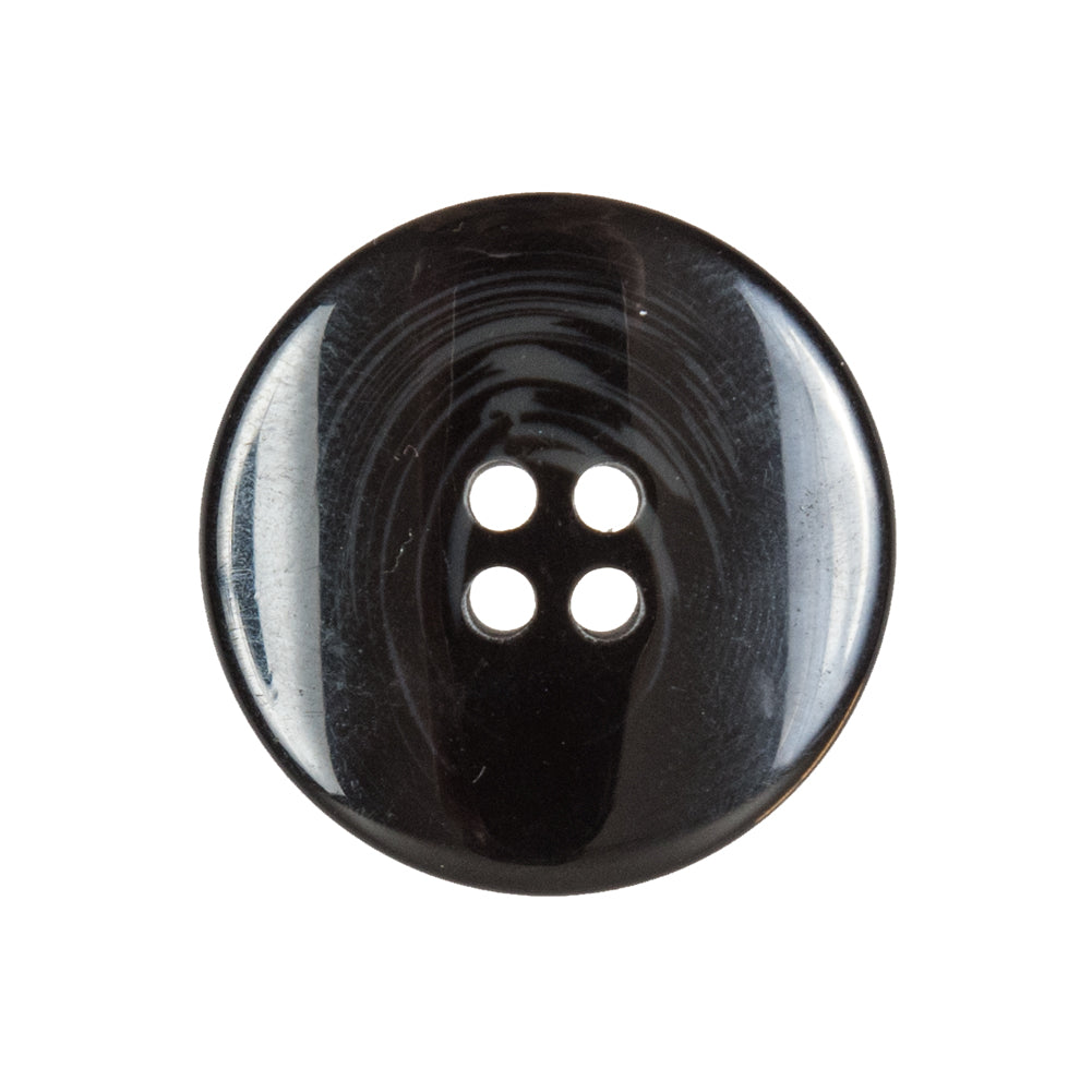 Black and Gray Plastic Button with Dipped Edges - 40L/25.5mm