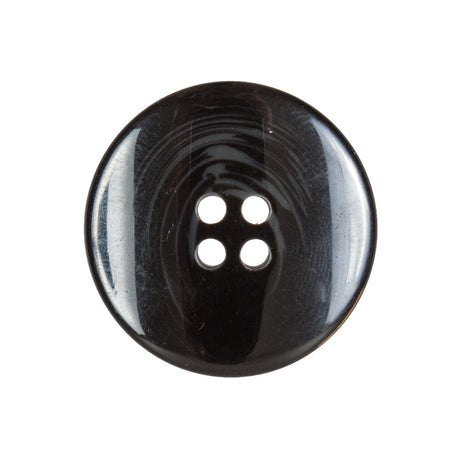 Black and Gray Plastic Button with Dipped Edges - 40L/25.5mm