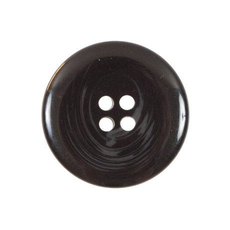 Black and Gray Plastic Button with Dipped Edges - 40L/25.5mm