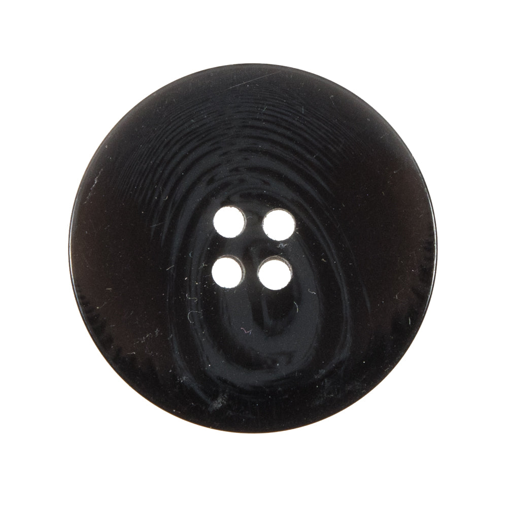 Black and Gray Swirl 4-Hole Plastic Button - 44L/28mm