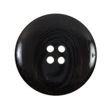 Black and Gray Swirl 4-Hole Plastic Button - 44L/28mm