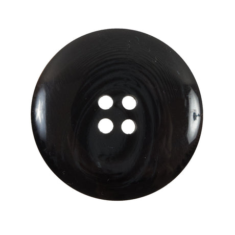 Black and Gray Swirl 4-Hole Plastic Button - 44L/28mm