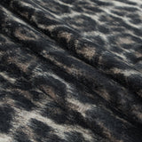 Cavalli Black and Oyster White Animalistic Alpaca Coating