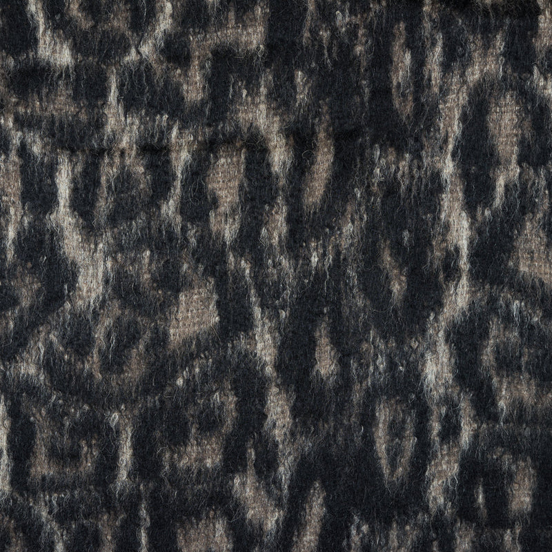 Cavalli Black and Oyster White Animalistic Alpaca Coating