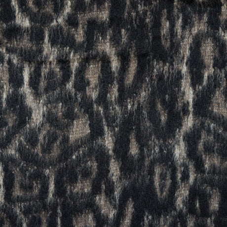 Cavalli Black and Oyster White Animalistic Alpaca Coating