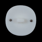 White and Gunmetal 2-Piece Plastic Button - 48L/30.5mm