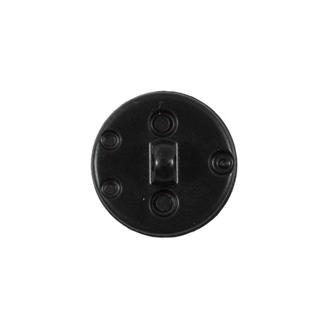 Black Domed Plastic Shank-Back Button - 30L/19mm