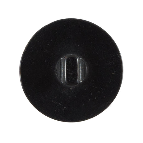 Black Flat Shank-Back Plastic Button - 44L/28mm