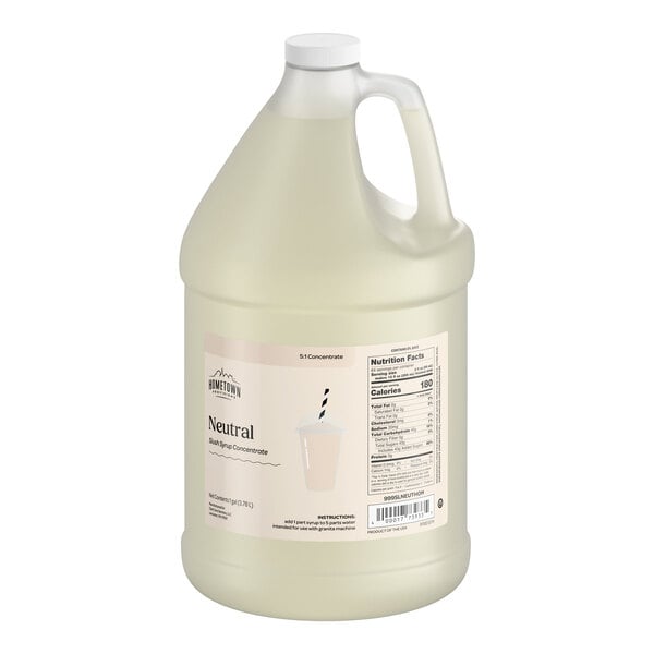 Hometown Provisions 1 Gallon Neutral Slushy 5:1 Concentrate - 4/Case