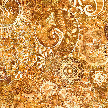 Cotton Fabric Caramel Mystique Blender Wideback 108"