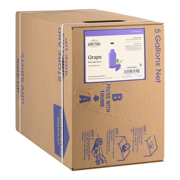 Hometown Provisions Grape Beverage / Soda Syrup 5 Gallon Bag in Box