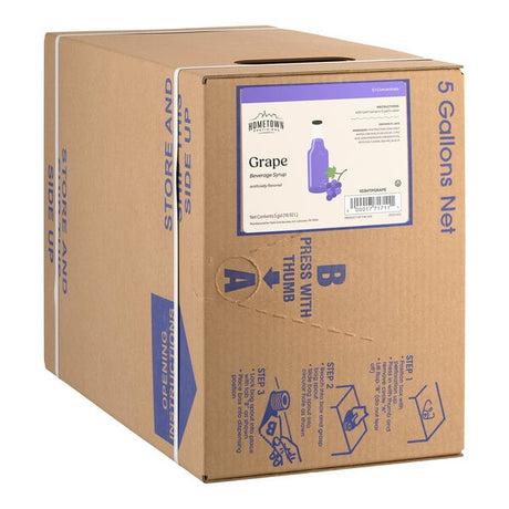 Hometown Provisions Grape Beverage / Soda Syrup 5 Gallon Bag in Box