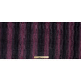 Famous NYC Designer Red Plum and Black Striped Faux Fur