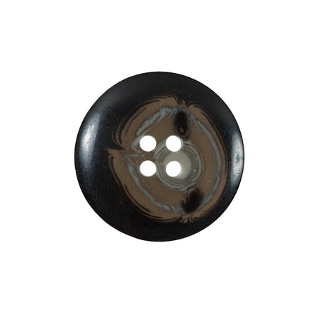 Black and Brown Plastic Button - 36L/23mm