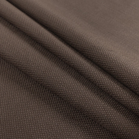Chocolate Brown Basketwoven Cotton and Polyester Upholstery Fabric
