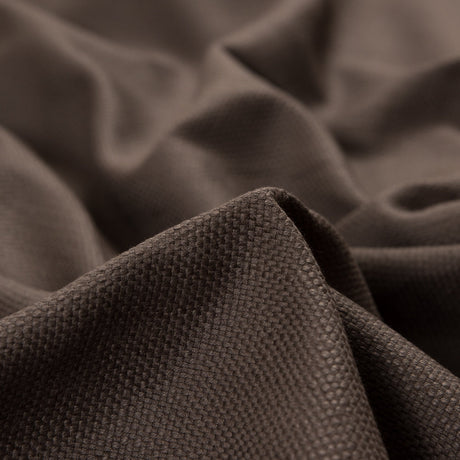 Chocolate Brown Basketwoven Cotton and Polyester Upholstery Fabric