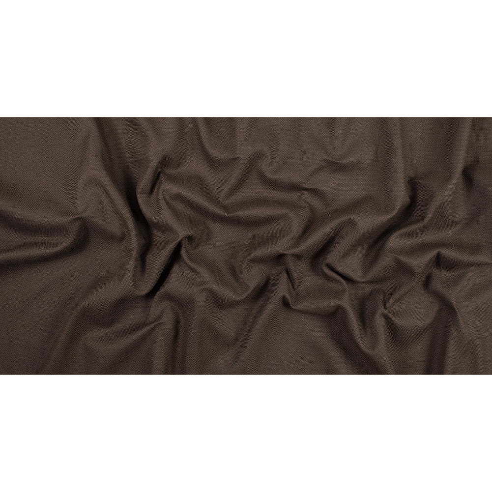 Chocolate Brown Basketwoven Cotton and Polyester Upholstery Fabric