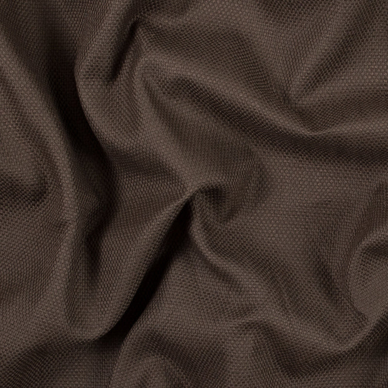 Chocolate Brown Basketwoven Cotton and Polyester Upholstery Fabric