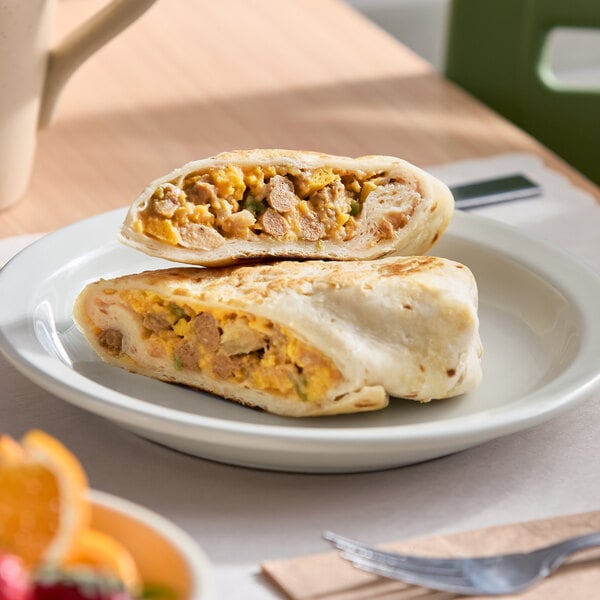 Dis Burrito Pork Sausage Breakfast Burrito 8 oz. - 12/Case