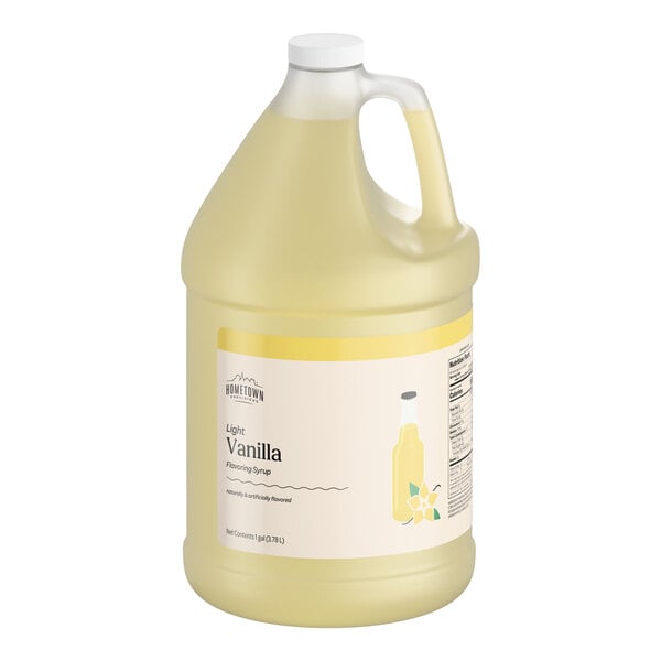 Hometown Provisions Light Vanilla Syrup 1 Gallon - 4/Case