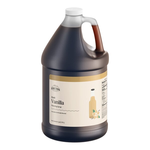 Hometown Provisions Dark Vanilla Syrup 1 Gallon - 4/Case
