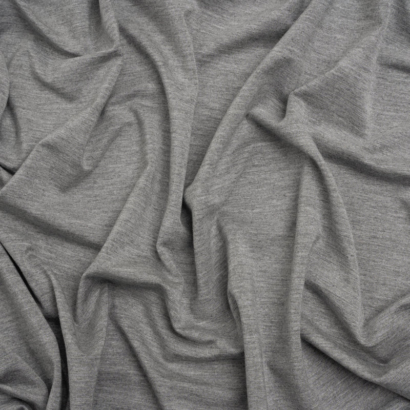 Stretch Bamboo Jersey - Heathered Gray - Willow Collection