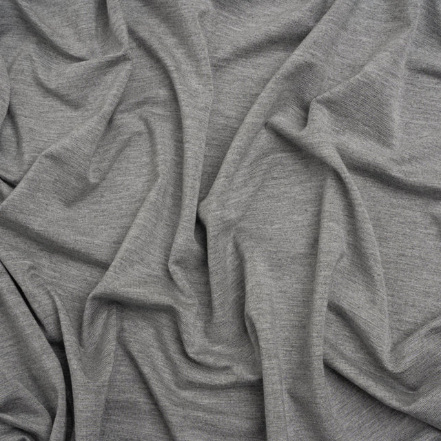 Stretch Bamboo Jersey - Heathered Gray - Willow Collection