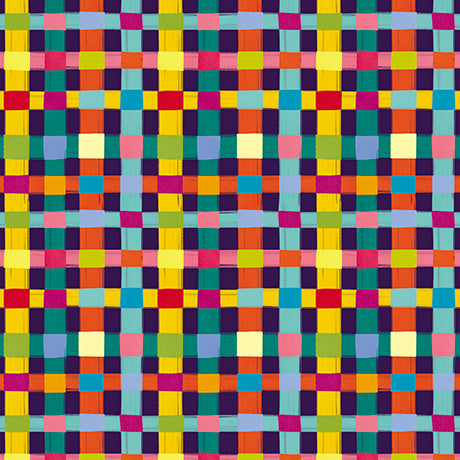Cotton Check Fabric Multi Mingle 44/45"