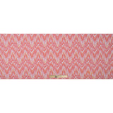 Peach Pink and Golden Haze Geometric Blended Cotton Woven