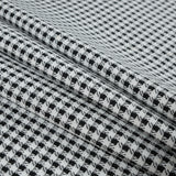 Black and White Double Faced Woven Cotton Blend