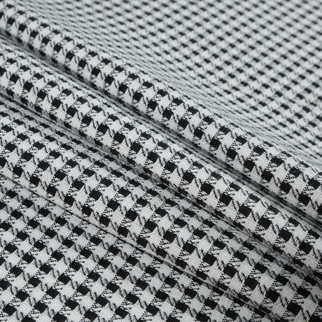 Black and White Double Faced Woven Cotton Blend