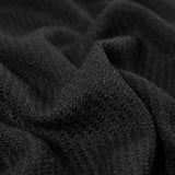 Black Woolen Wool-Like Acrylic Twill