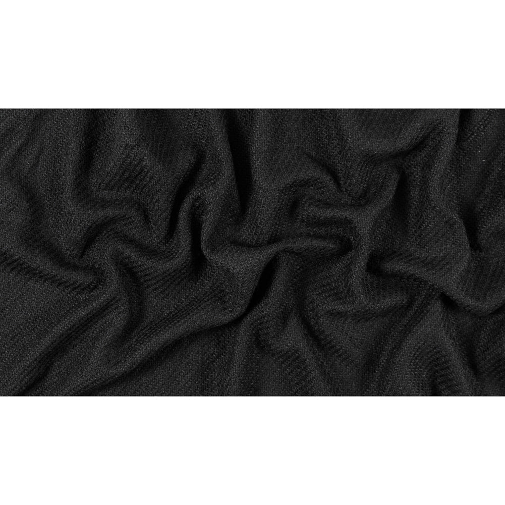 Black Woolen Wool-Like Acrylic Twill