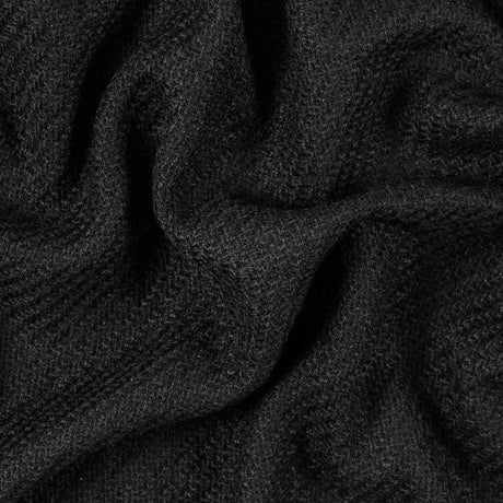Black Woolen Wool-Like Acrylic Twill