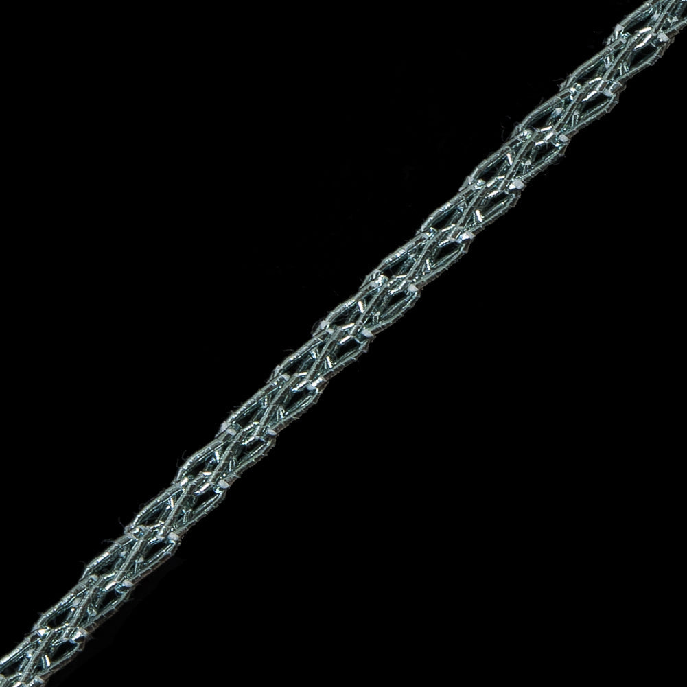 Italian Metallic Glacier Blue Crochet Chain - 0.125"