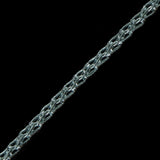 Italian Metallic Glacier Blue Crochet Chain - 0.125"