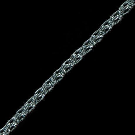 Italian Metallic Glacier Blue Crochet Chain - 0.125"