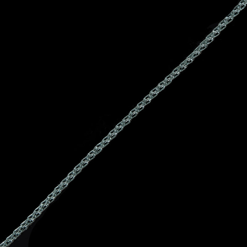 Italian Metallic Glacier Blue Crochet Chain - 0.125"