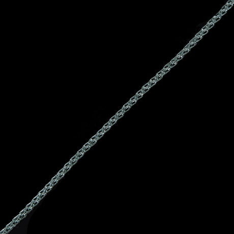 Italian Metallic Glacier Blue Crochet Chain - 0.125"