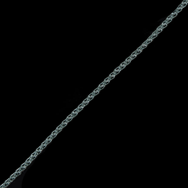 Italian Metallic Glacier Blue Crochet Chain - 0.125"