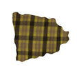 Medium Apple Green Plaid Wool bonded with Solid Black Lamb Leather